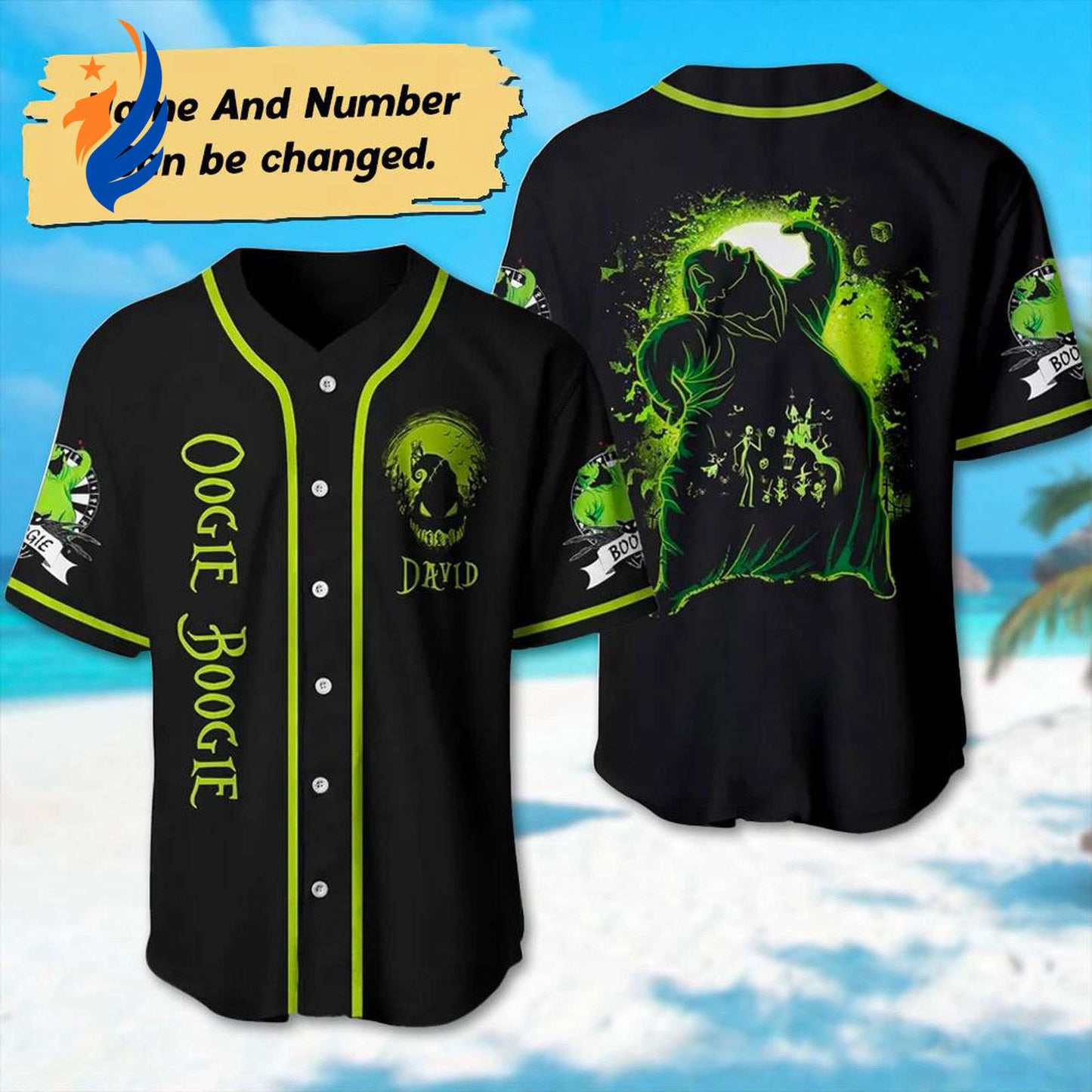 Custom Oogie Boogie Baseball Jersey - Nightmare Before Christmas Team Horror Halloween Shirt