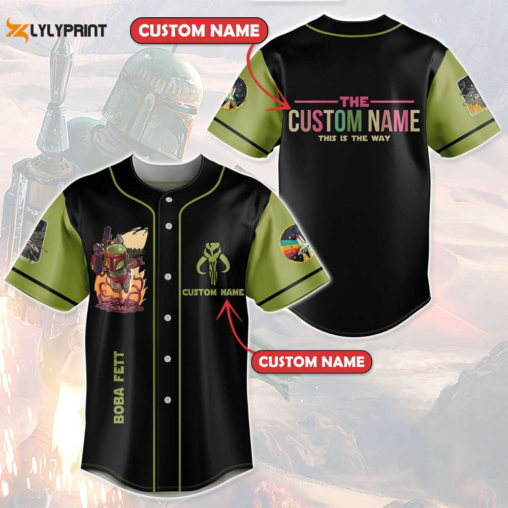 Personalized Star Wars Boba Fett This Is The Way All Over Print Unisex Baseball Jersey - lylyprint.com