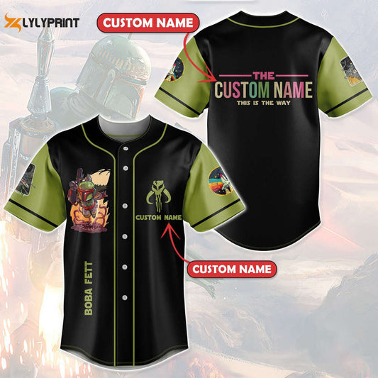 Personalized Star Wars Boba Fett This Is The Way All Over Print Unisex Baseball Jersey - lylyprint.com