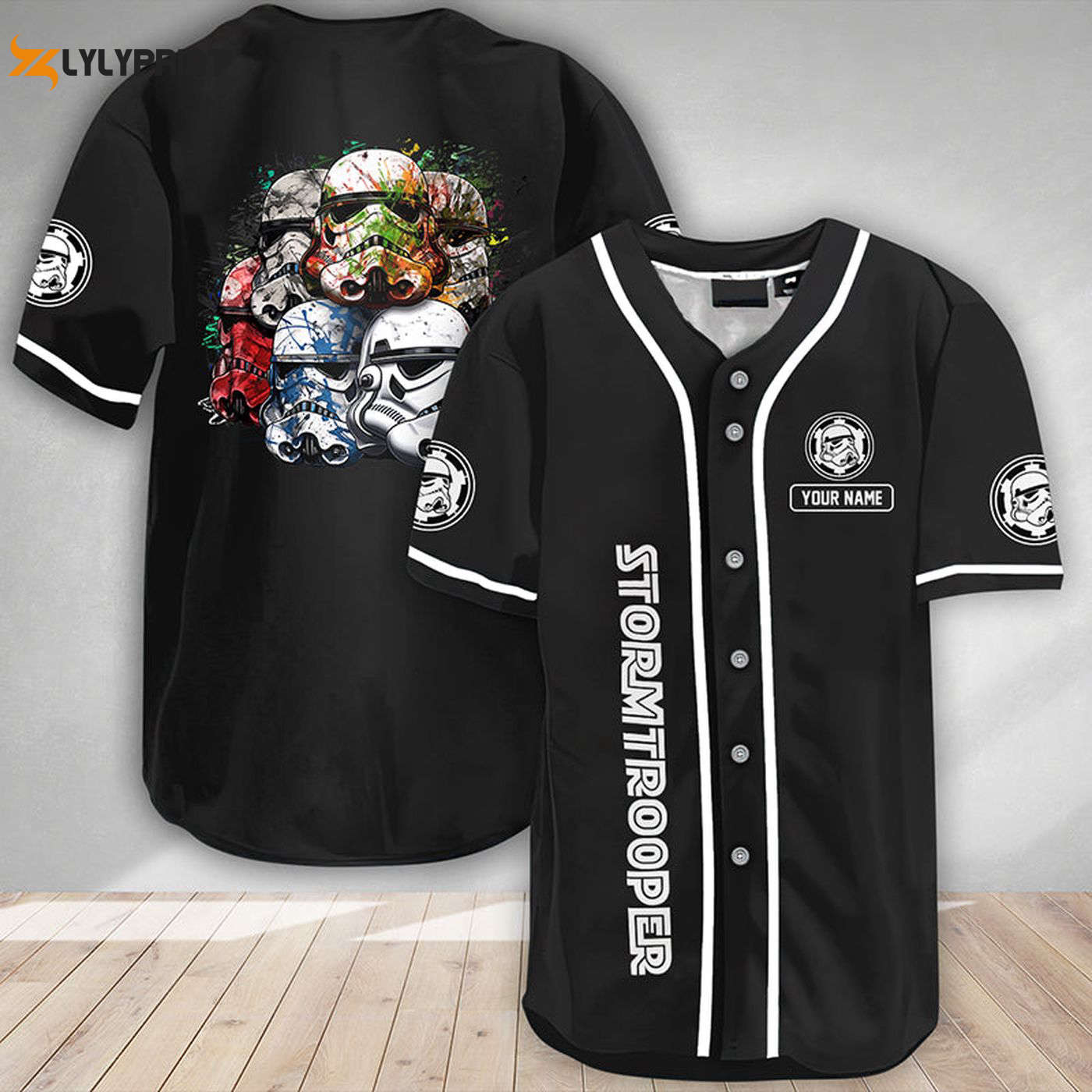 Personalized Stormtrooper Helmet Colorful Baseball Jersey - Gift for Men Women - Gift for Men Women -... (Image 1)