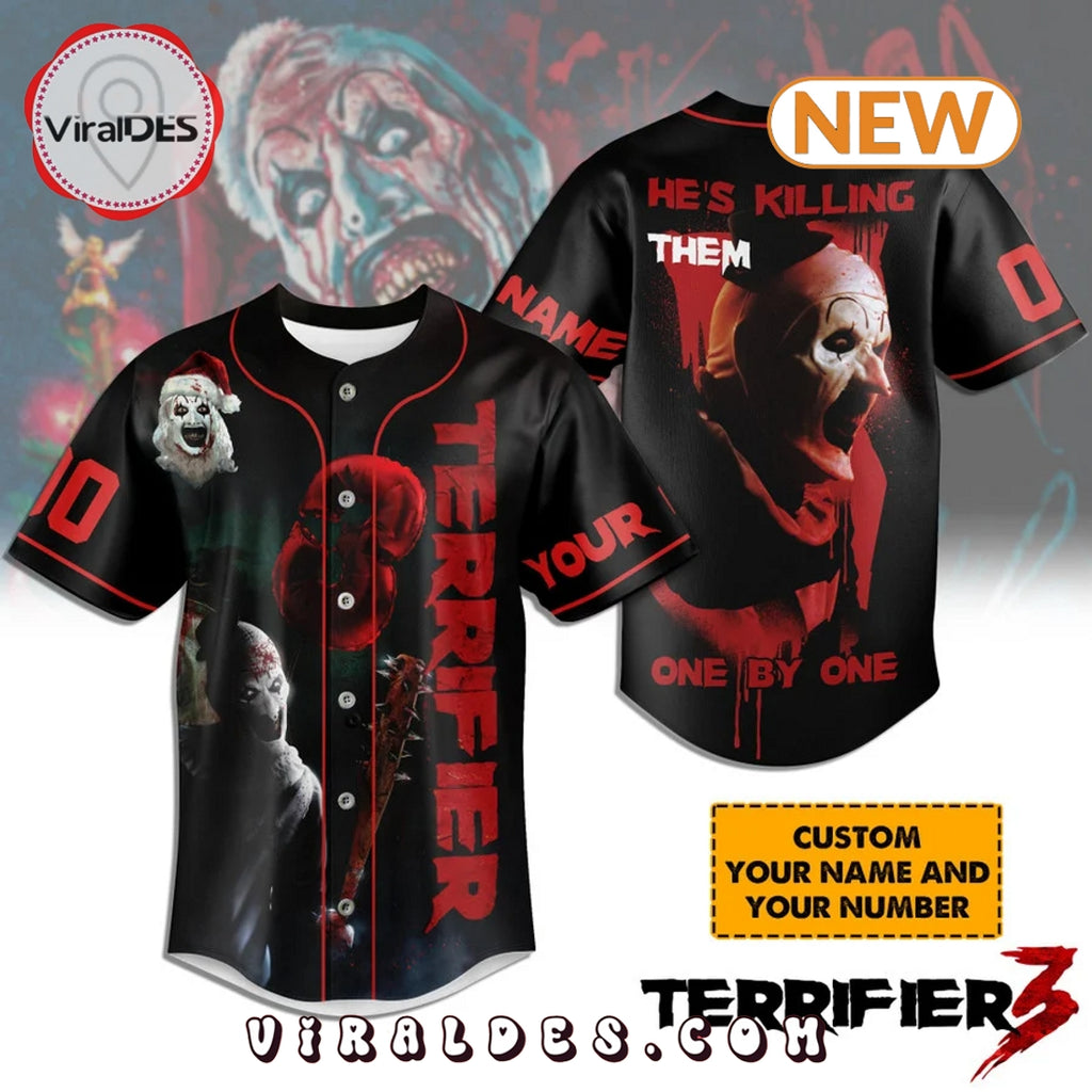 Personalized Terrifier 3 Baseball Jersey