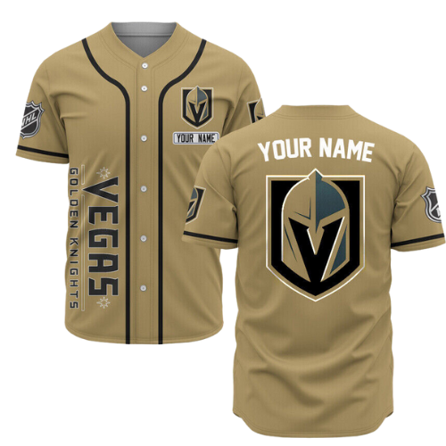 Personalized Vegas Golden Knights Baseball Jersey Custom Name For Fans Gift for Men Dad - lylyprint.com... (Image 2)