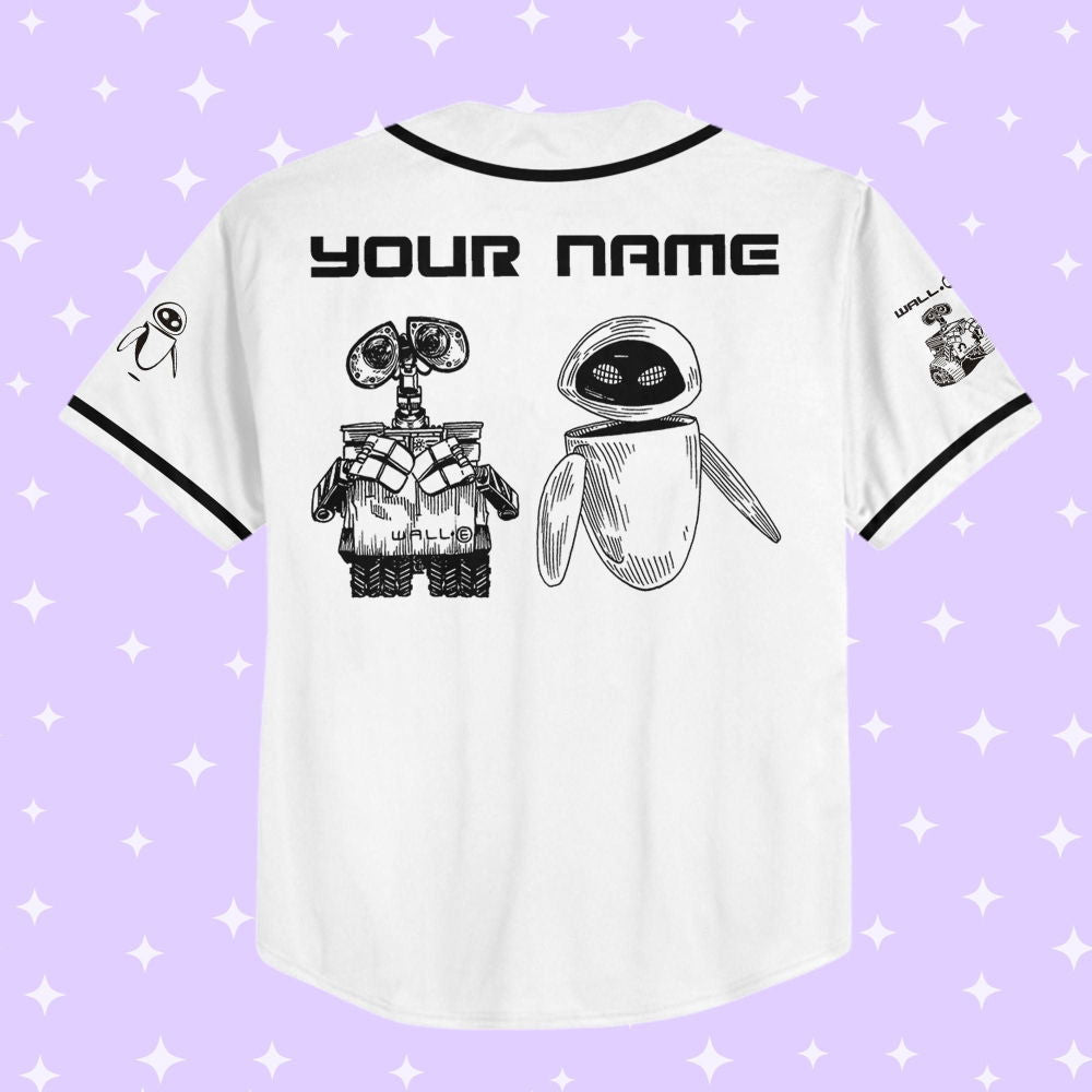 Personalized Wall E Eve Sketch Baseball Jersey - lylyprint.com T-Shirts, Hoodie, Sweatshirt | WearSparks.com (Image 3)