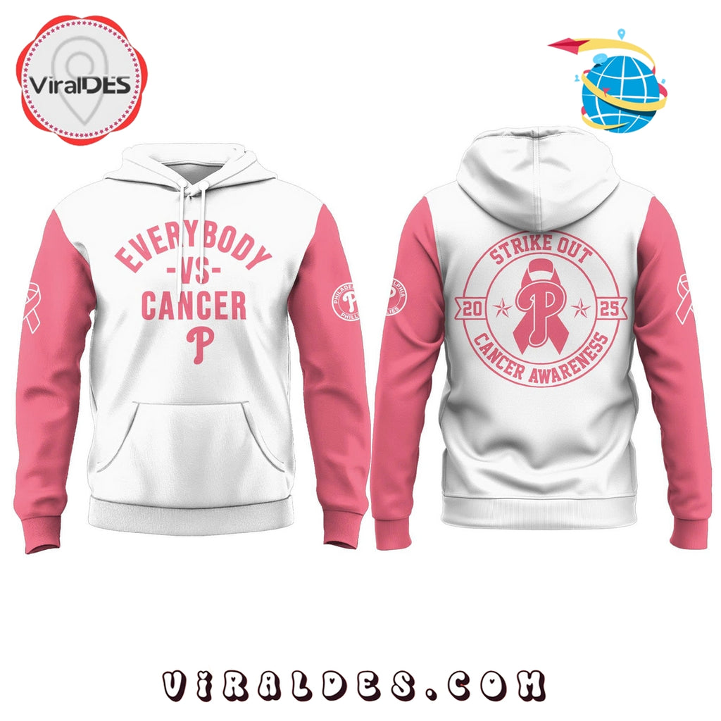 Philadelphia Phillies Everybody vs Cancer Awareness Hoodie