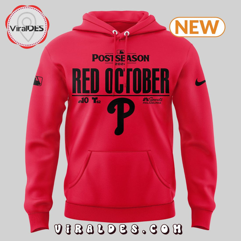 Philadelphia Phillies Men’s Red October 2024 Hoodie