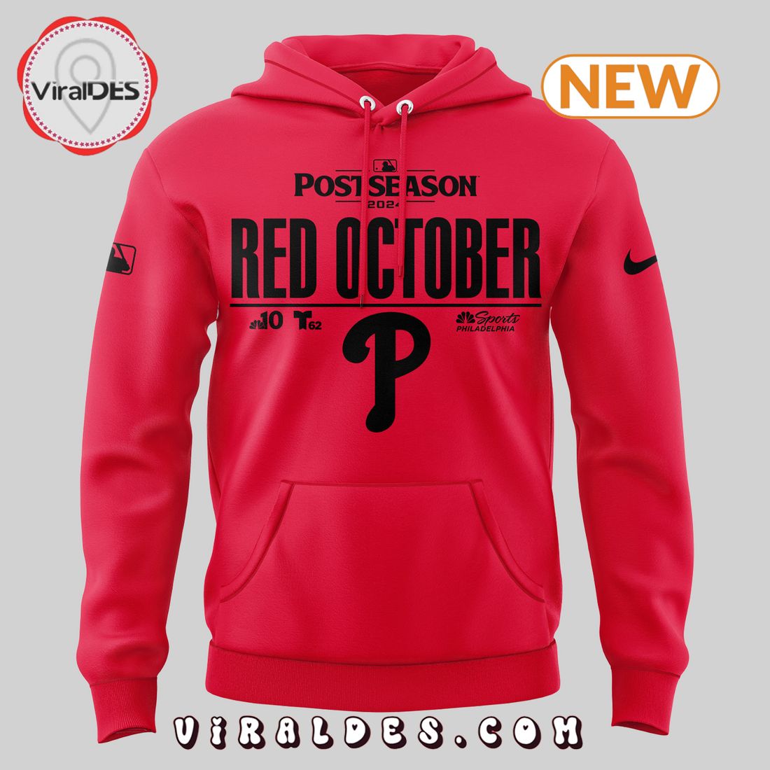 Philadelphia Phillies Men’s Red October 2024 Hoodie