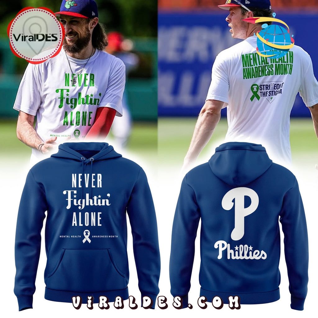 Philadelphia Phillies Mental Health Awareness Navy Hoodie