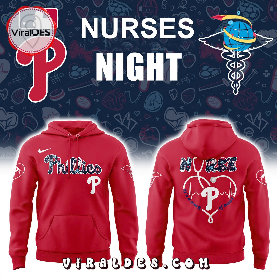 Philadelphia Phillies Nurses Night MLB Hoodie, Long Pants