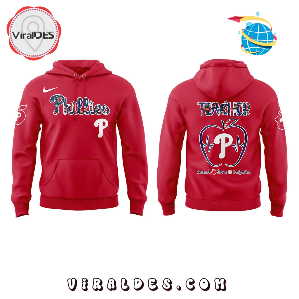 Philadelphia Phillies Teacher Appreciation Red Hoodie
