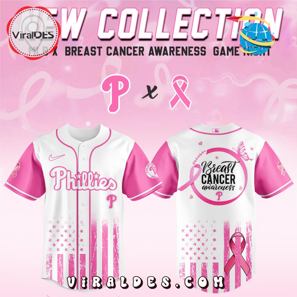 Philadelphia Phillies x Breast Cancer Awareness Game Night Baseball Jersey
