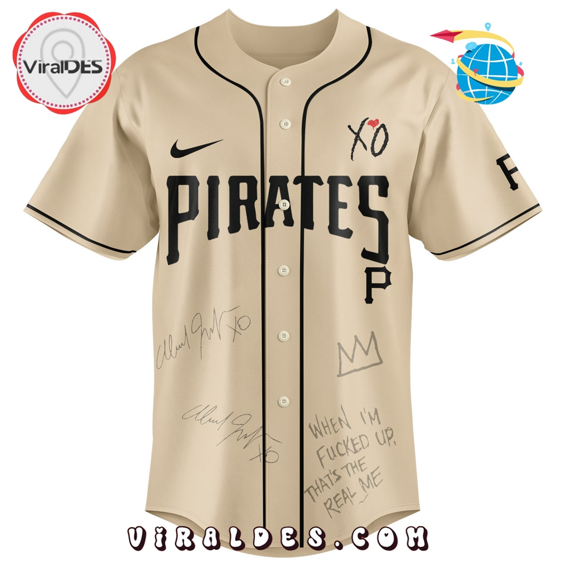 Pittsburgh Pirates x The Weeknd After Hours Til Dawn Baseball Jersey