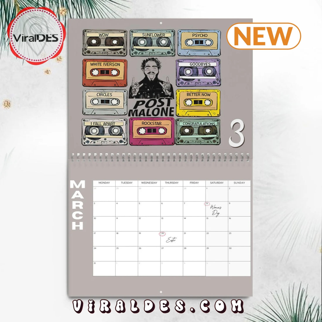 Post Malone 2025 Happy New Year Calendar