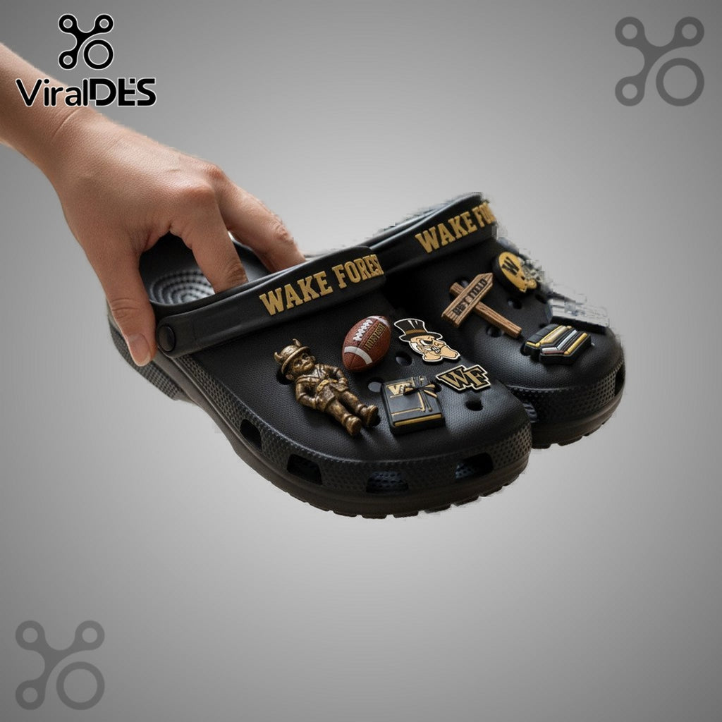 Premium Wake Forest Crocs With Charms