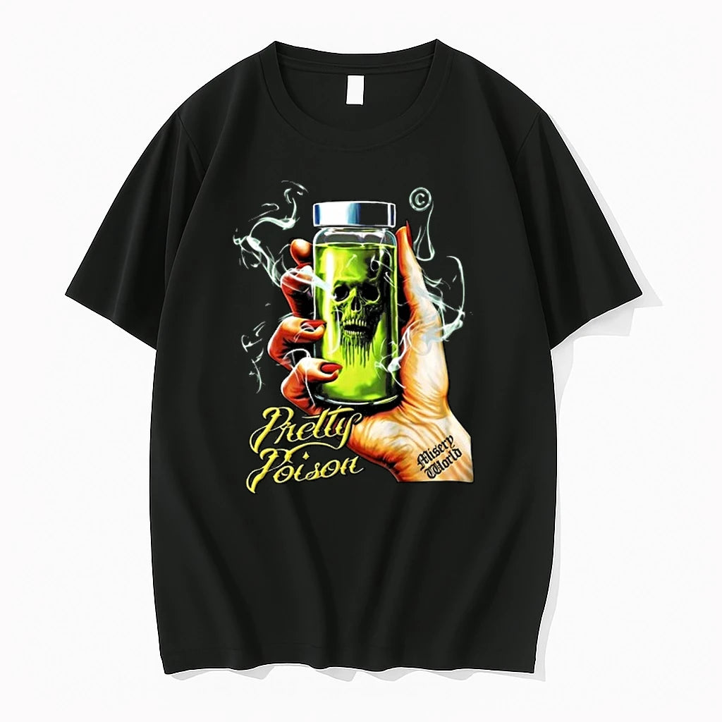 Pretty Poison Misery World Hand Holding Glass Bottle 0 Tshirts Sweater