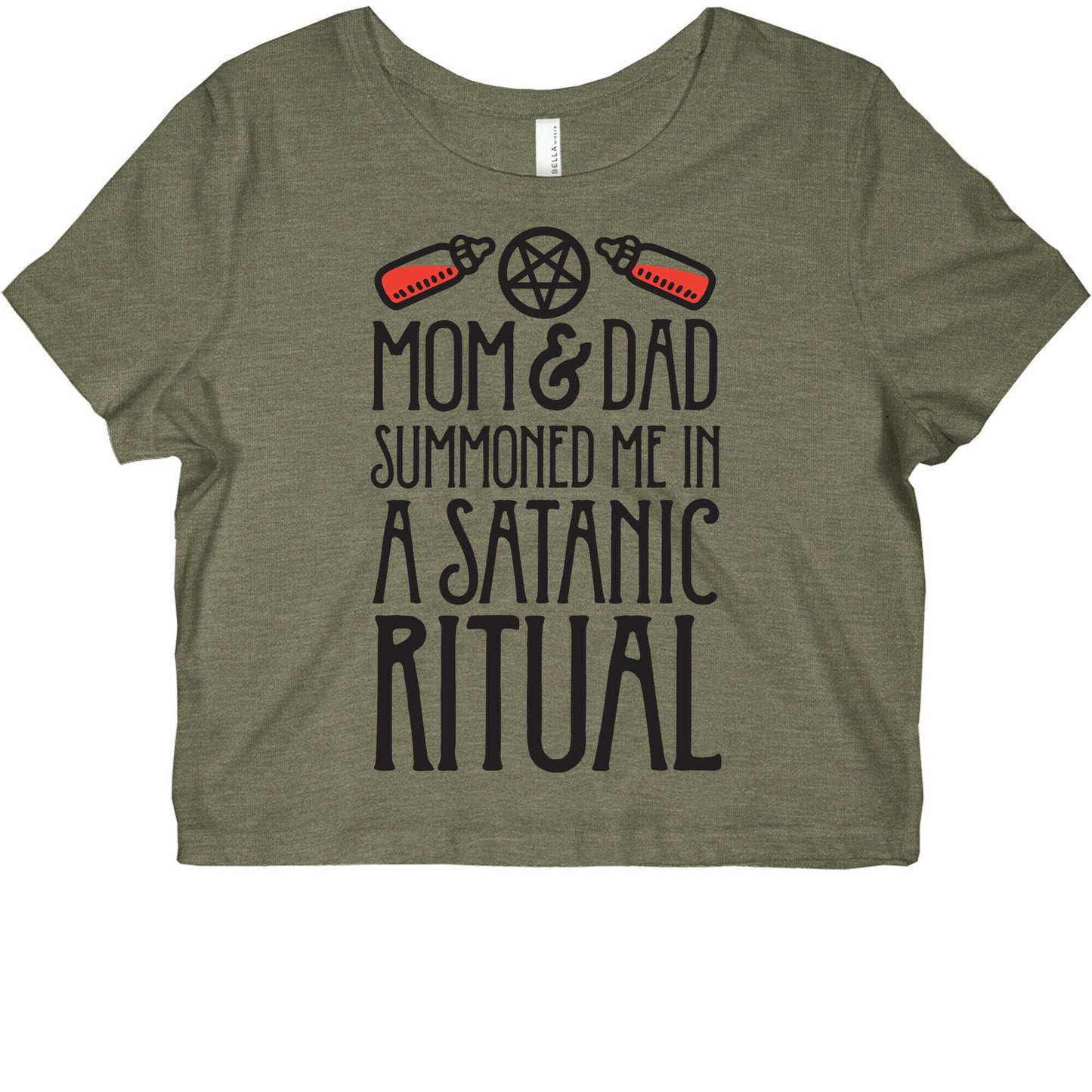 Mom & Dad Summoned Me In A Satanic Ritual Graphic Baby Tee
