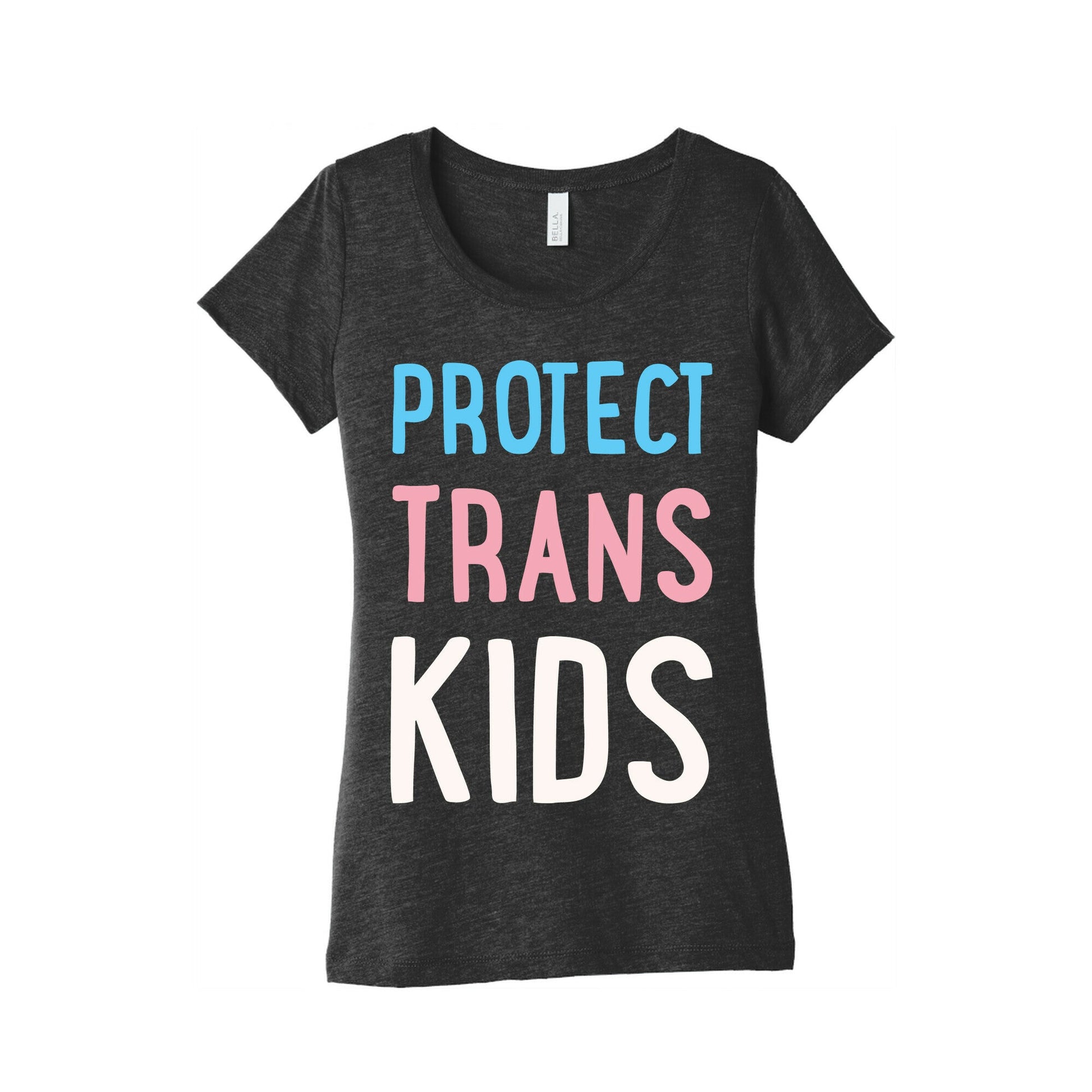 Protect Trans Kids White Print Women's Triblend Tee