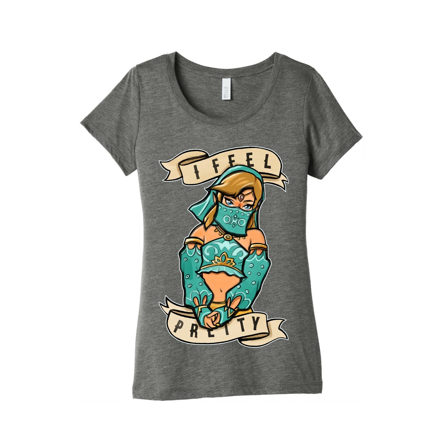 I Feel Pretty Gerudo Parody White Print Women's Triblend Tee