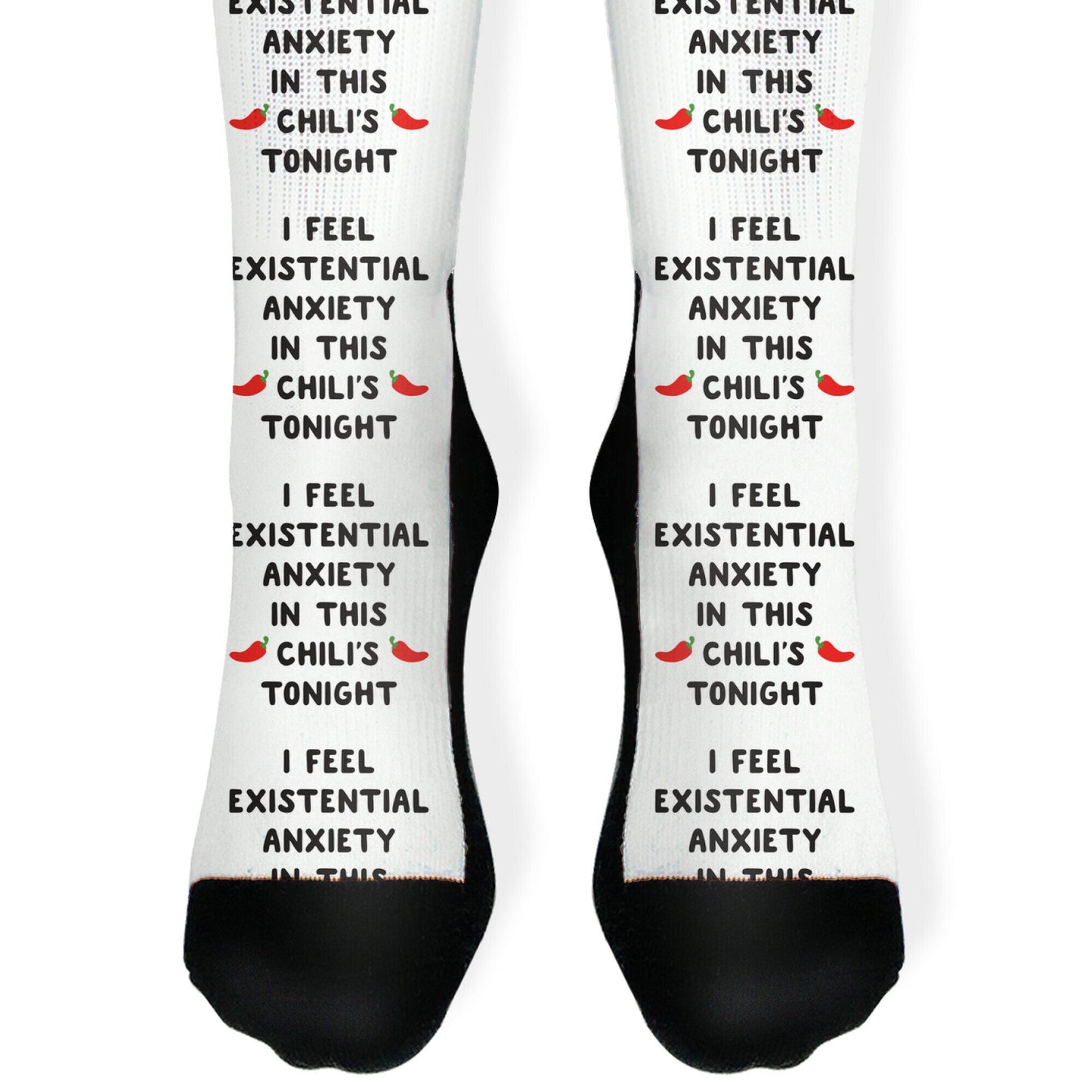 I Feel Existential Anxiety In This Chili's Tonight Socks