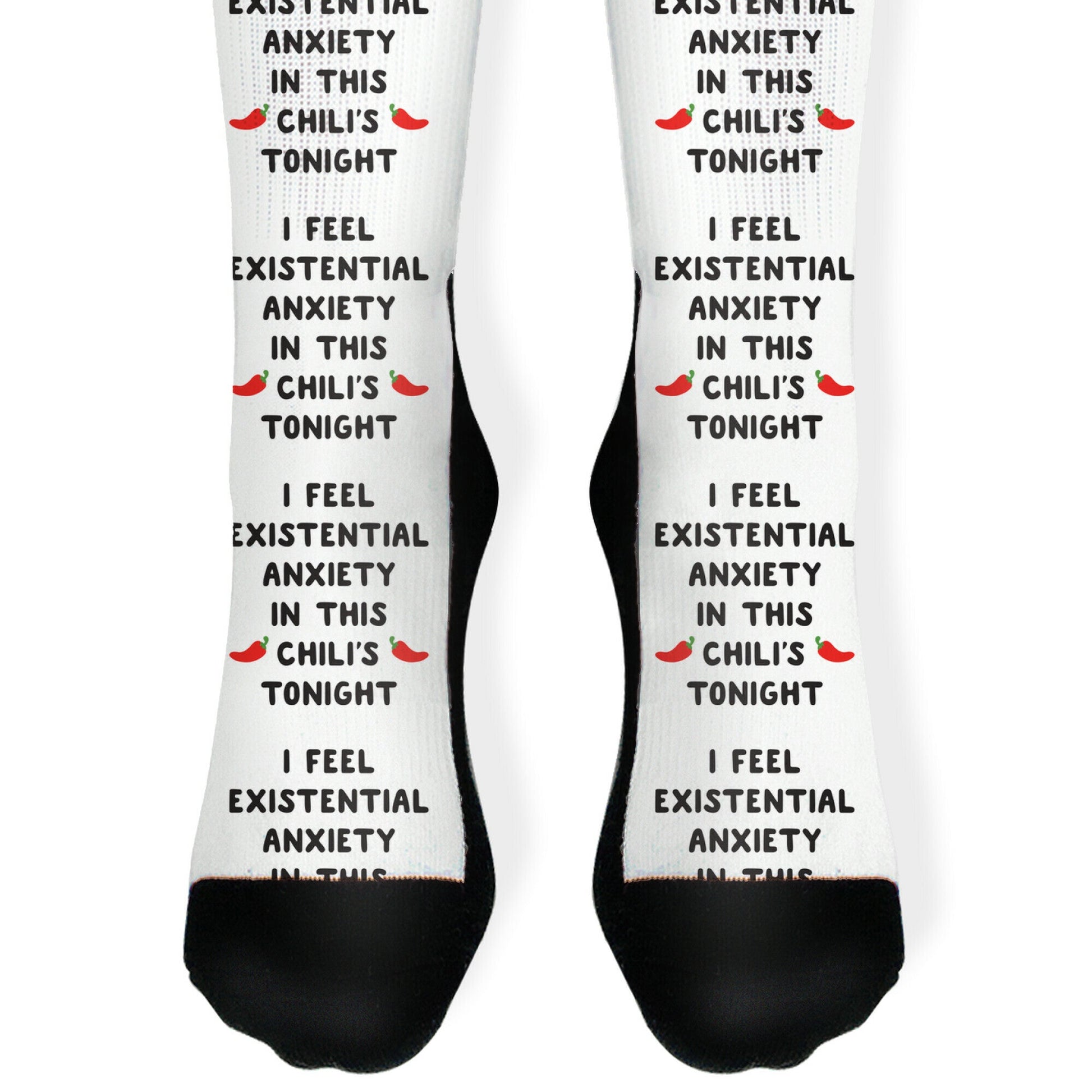I Feel Existential Anxiety In This Chili's Tonight Socks