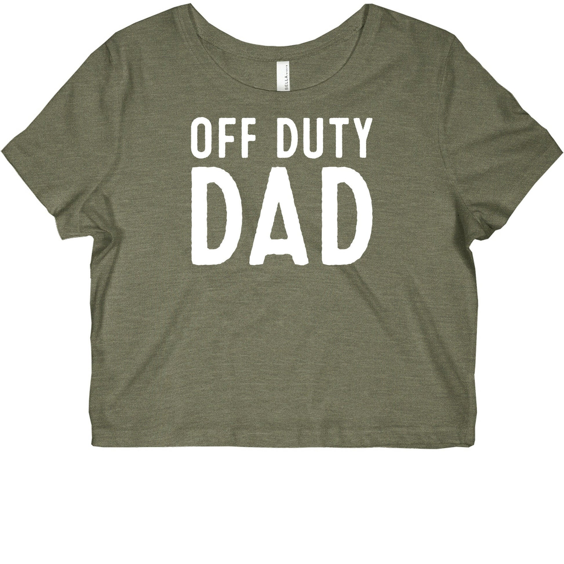 Off Duty Dad White Print Graphic Baby Tee