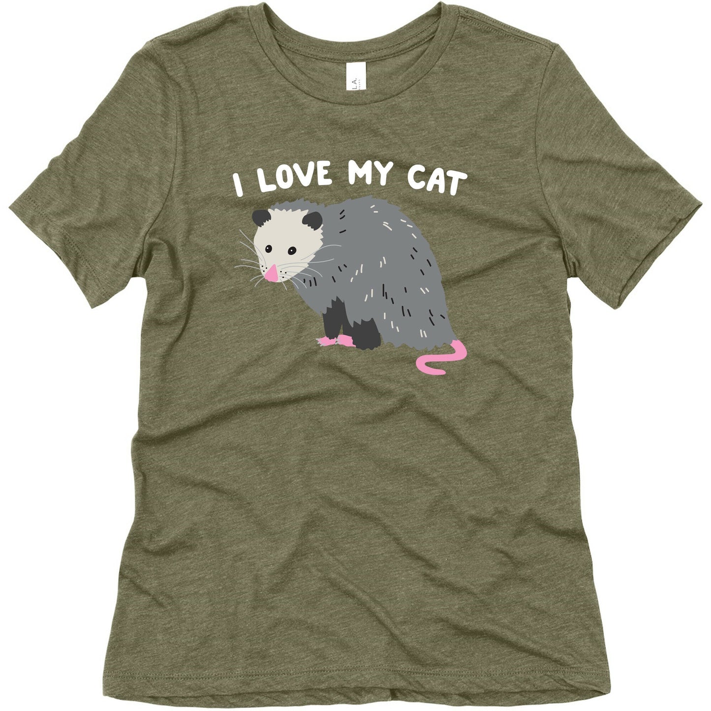 I Love My Cat Opossum Women's Triblend Tee