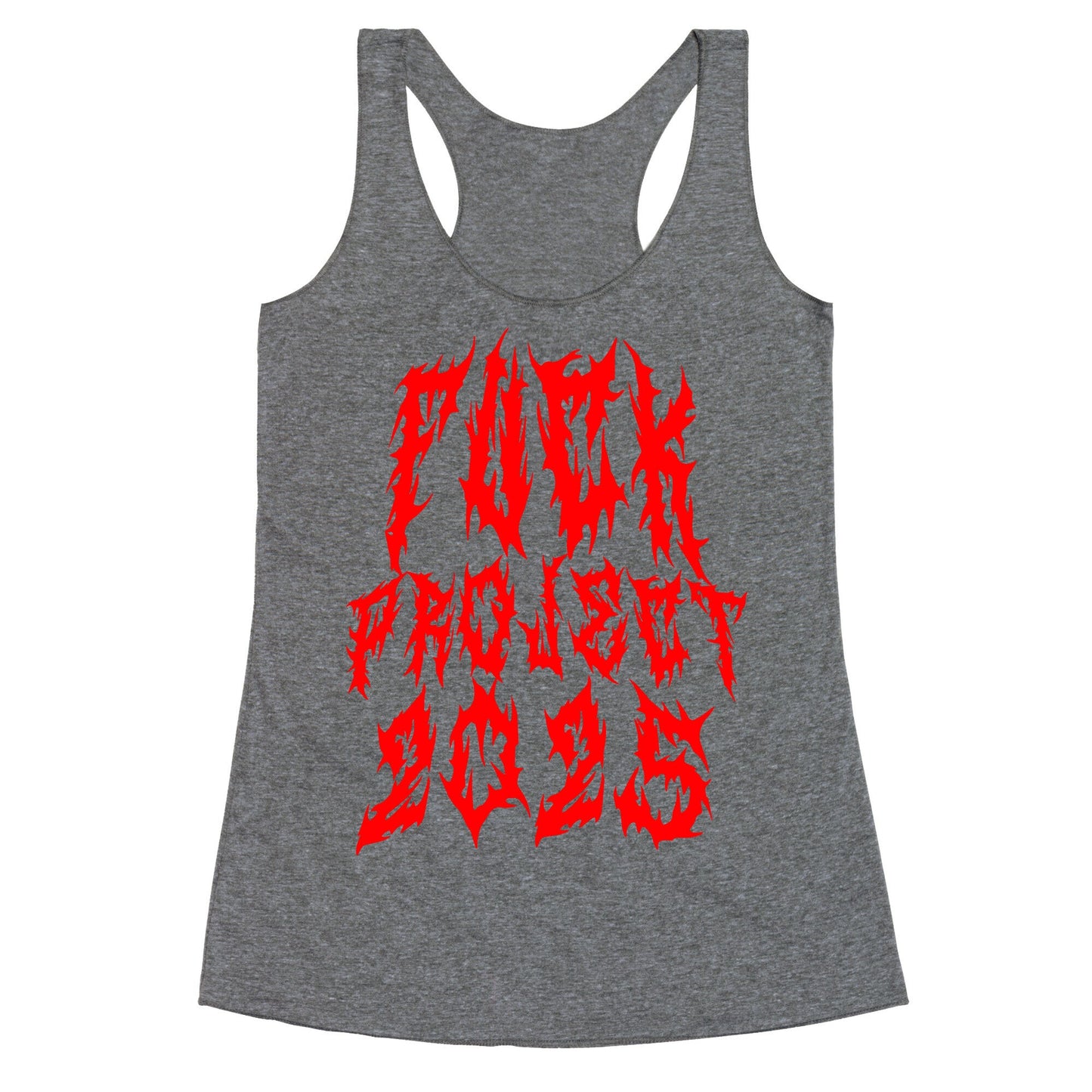 Fuck Project 2025 Racerback Tank