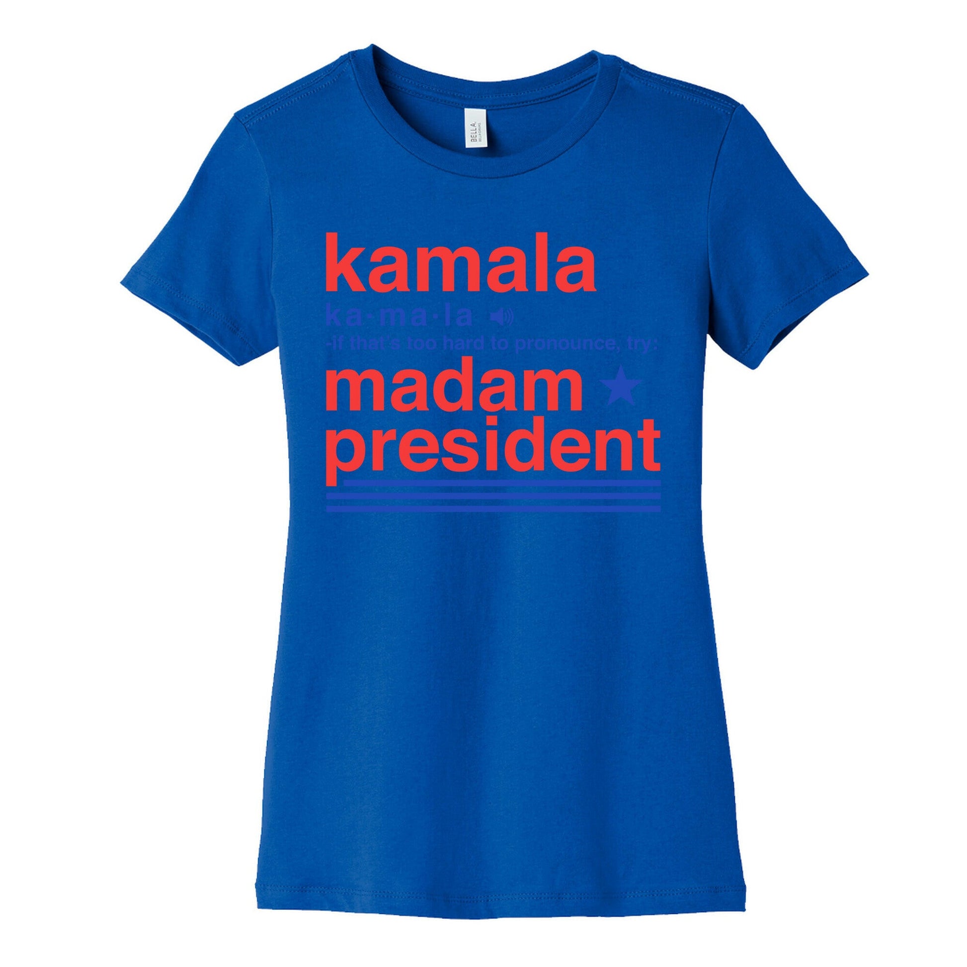 Kamala Harris Madam President Womens Cotton Tee
