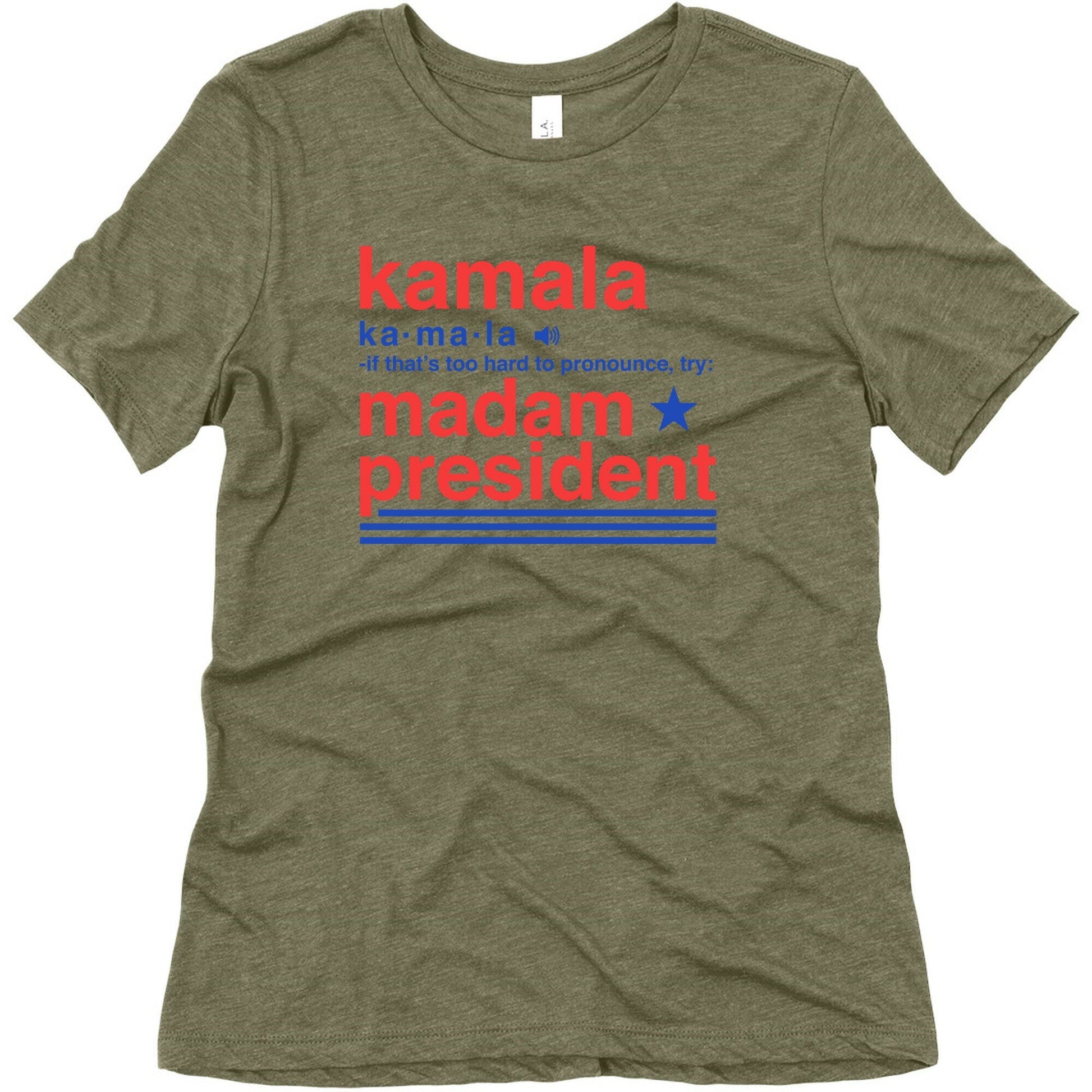 Kamala Harris Madam President Womens Triblend Tee