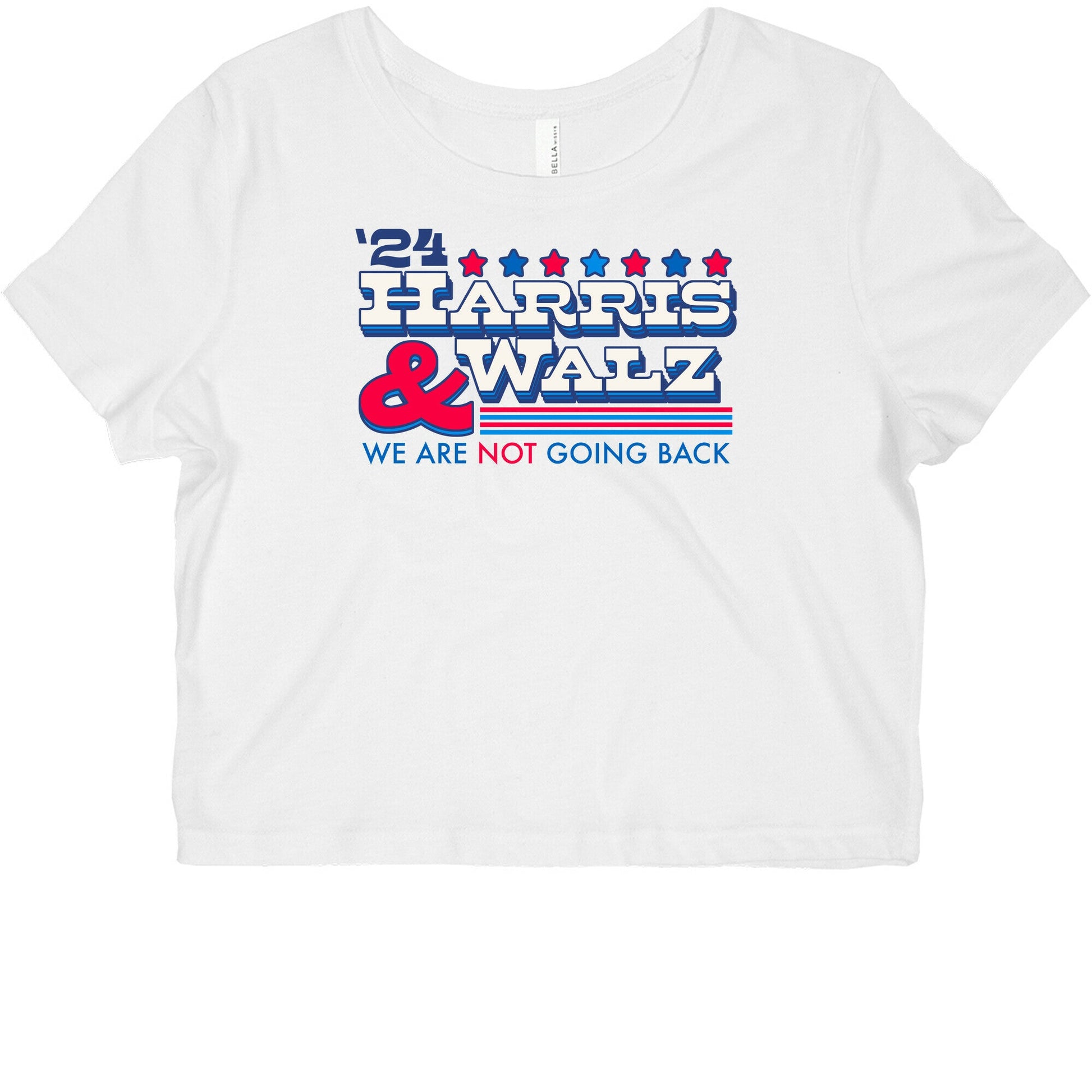 Harris and Walz 2024 We are NOT Going Back Graphic Baby Tee