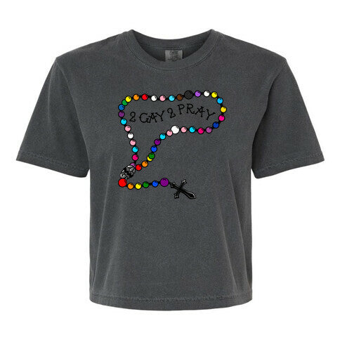 2 Gay 2 Pray Women's Comfort Colors Heavyweight Boxy Tee