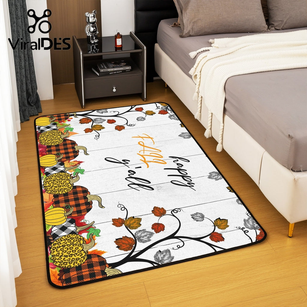 Pumpkin Area Rug, Autumn Harvest Themed Carpet