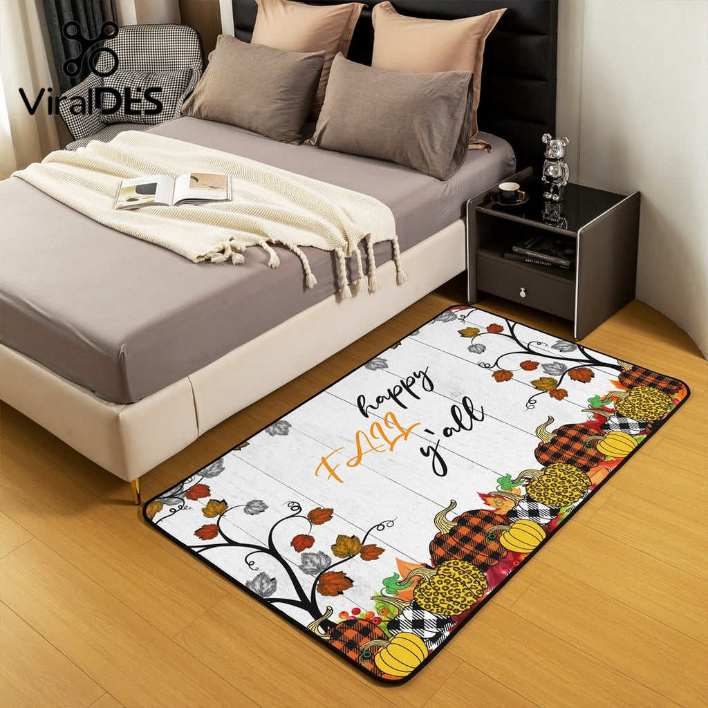 Pumpkin Area Rug, Autumn Harvest Themed Carpet