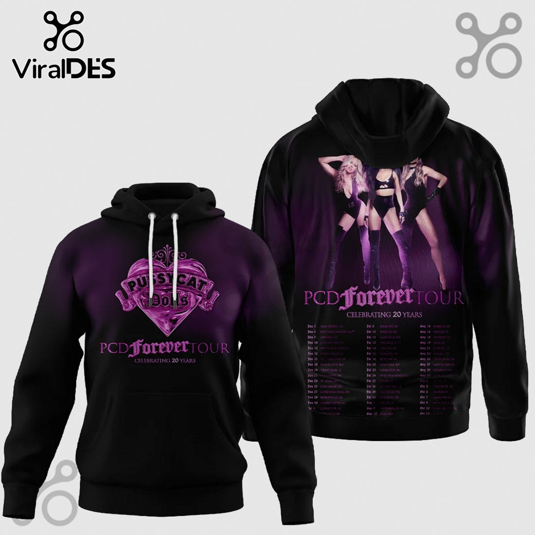 Pussycat Dolls PCD Forever Tour Celebrating 20 Years Graphic T-Shirt
