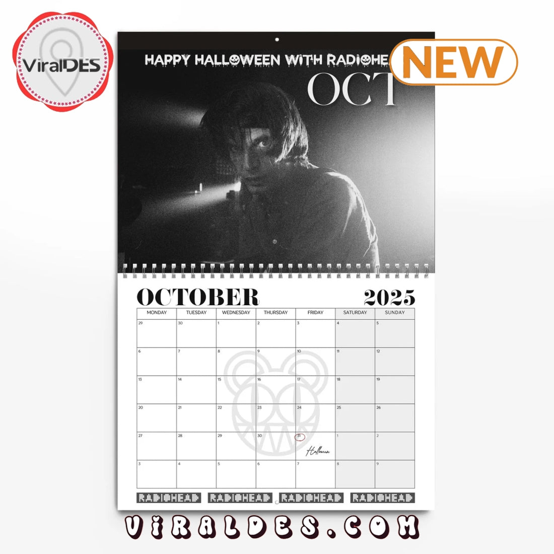 Radiohead 2025 Happy New Year Calendar