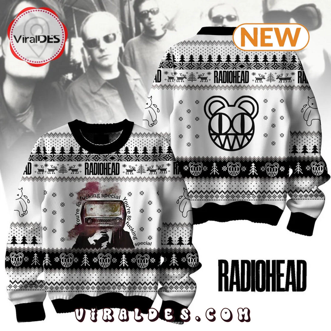 Radiohead Band Christmas Ugly Sweater