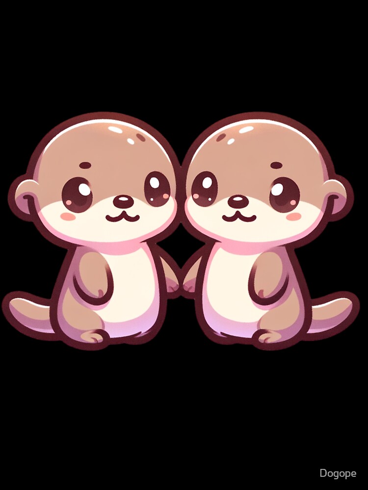 Otters holding hands by Dogope
