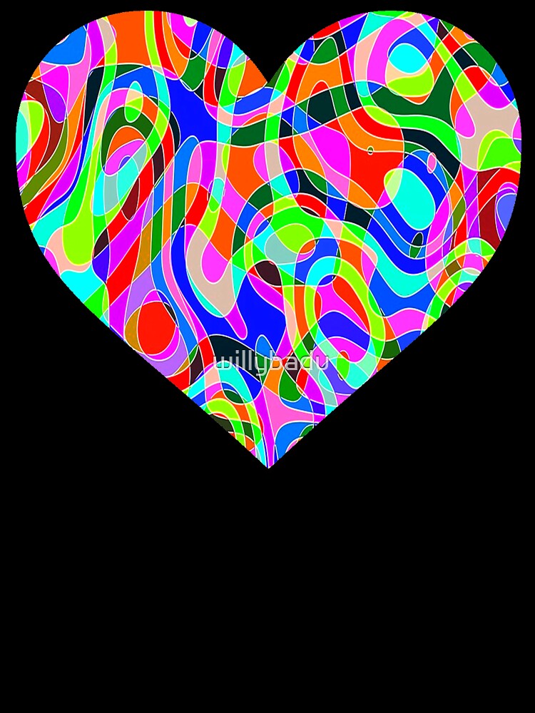 Neon Glow Black Light Lava Lamp Rave Heart by willybadu