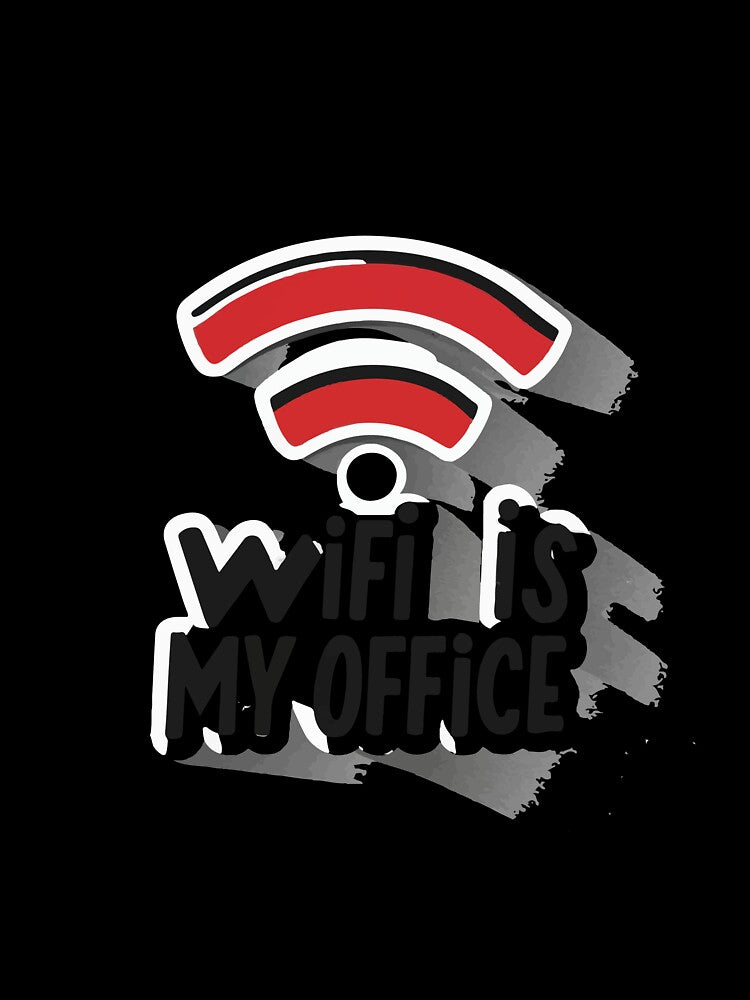 Wireless Office - Comic Style WiFi Signal Design by NiftyWrx