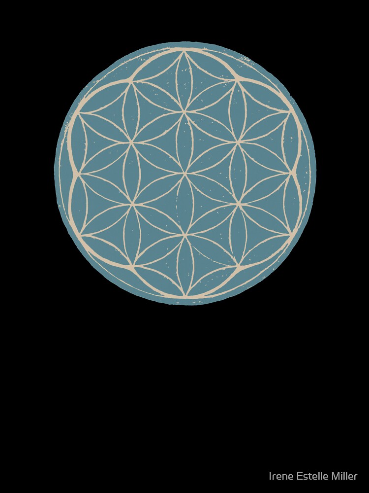 Flower of Life Linocut - Peacock + Dove by Irene Estelle