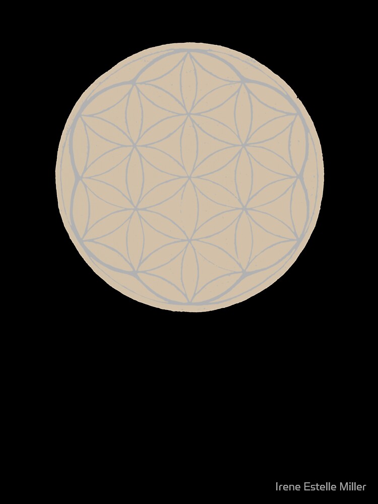 Flower of Life Linocut - Dove + Fog by Irene Estelle