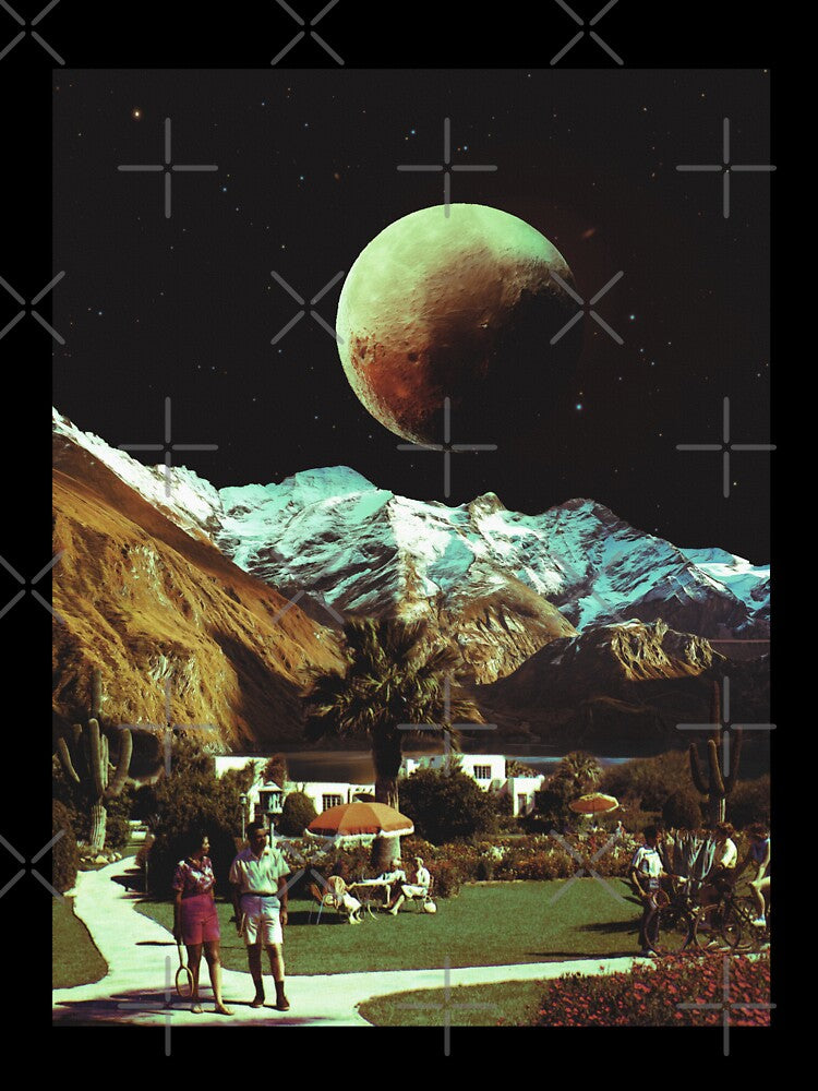 Pluto View Resort - Retro Futurism, Space Aesthetic, Vintage Sci Fi by jessgaspar