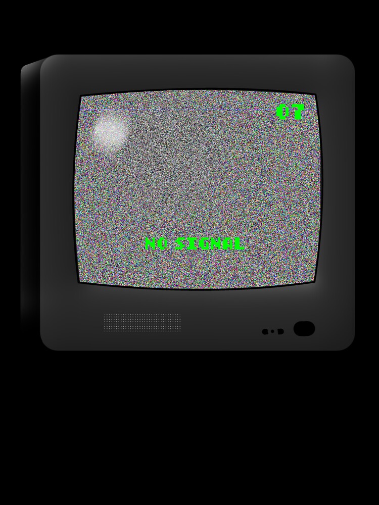 No Signal CRT TV Illustration – Retro Static Screen Aesthetic by DefektivPerfect