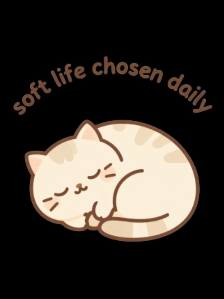 Soft Life Chosen Daily – Calm Healing Affirmation Typography Design by CosmicQuietStudio