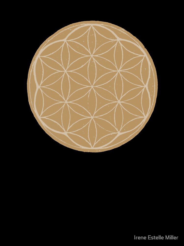 Flower of Life Linocut - Fawn + Dove by Irene Estelle