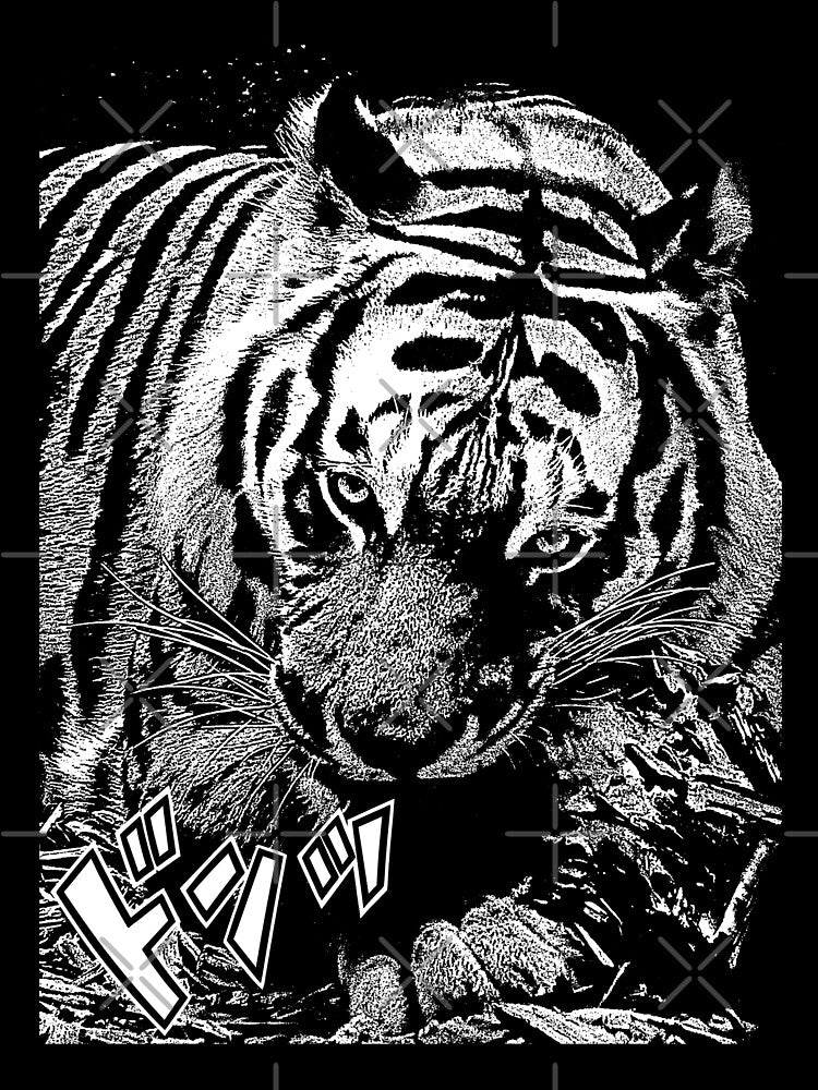 Menacing Tiger Manga Anime Style by TravelPostcardGems
