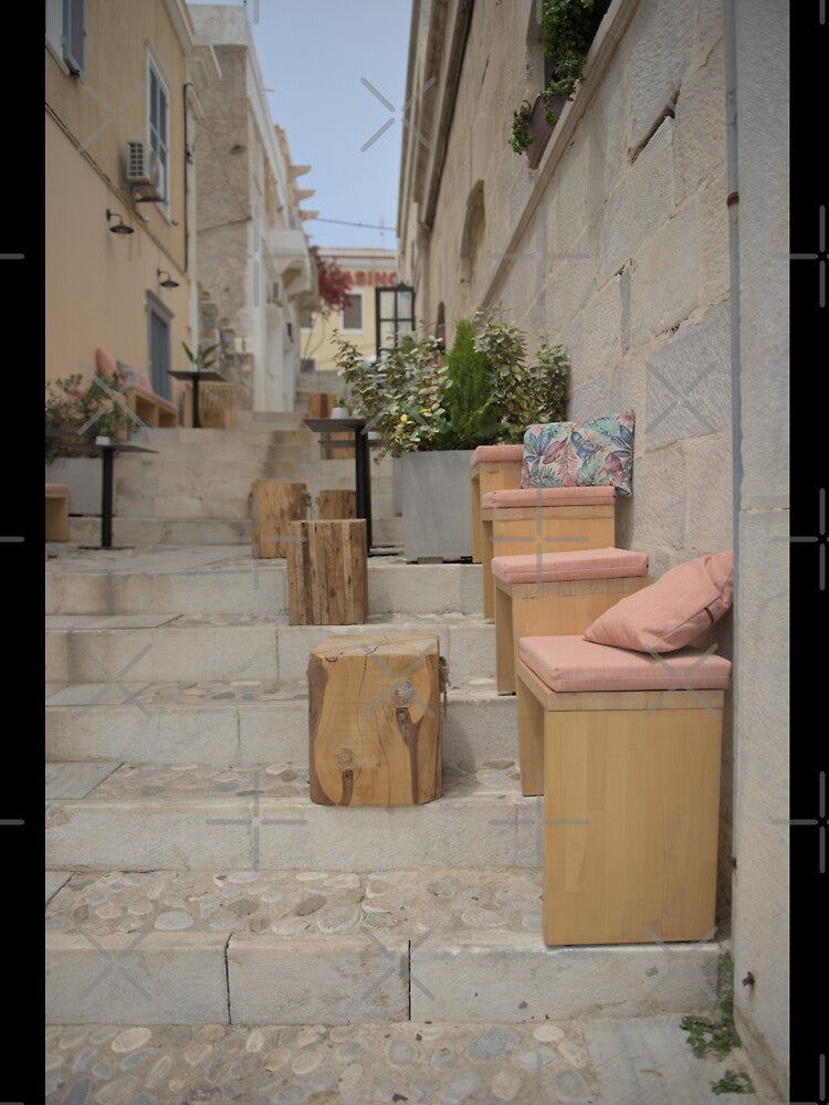 Quaint cafe on steps by iam01110011