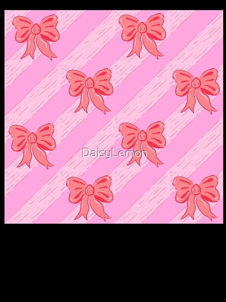 Coquette Pink Bows and Stripes by DaisyLemon