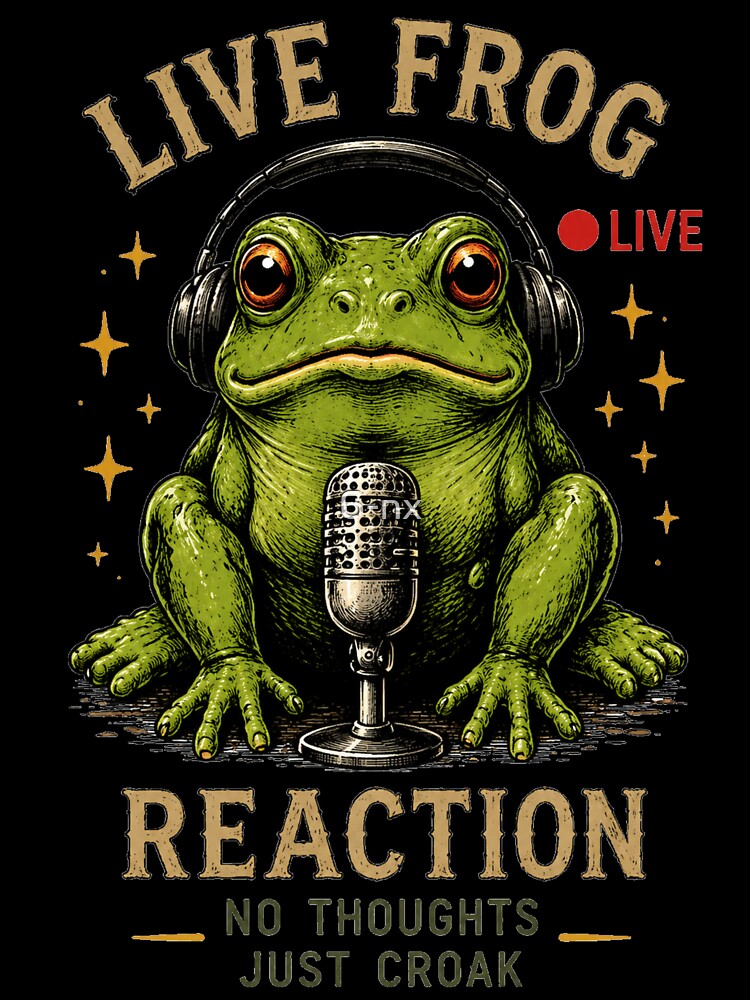 Live Frog Reaction No Thoughts Just Croak by 6-nx