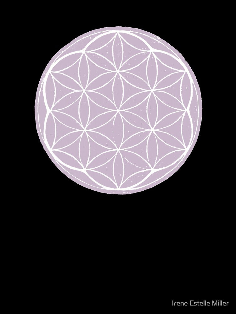 Flower of Life Linocut - Dust + Snow by Irene Estelle