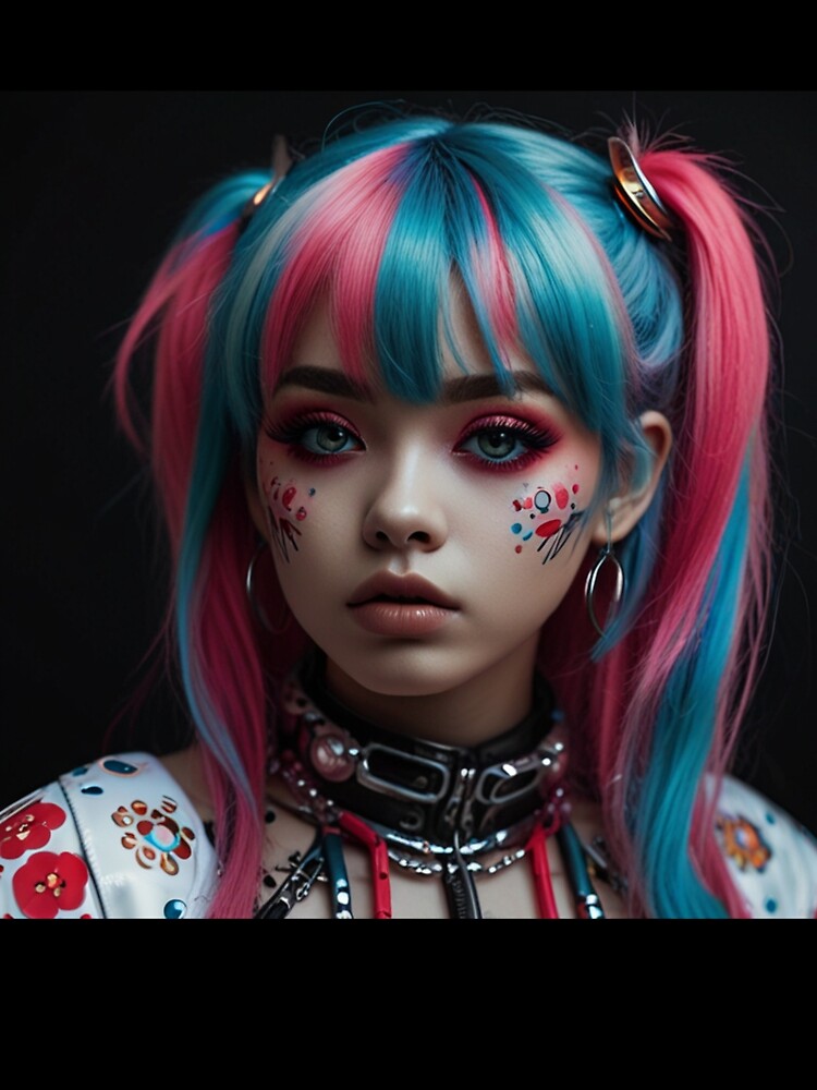 Luminous Decora Kawaii Cyber Aesthetic Sticker | Dark Anime Aesthetic by Joy-boy-op